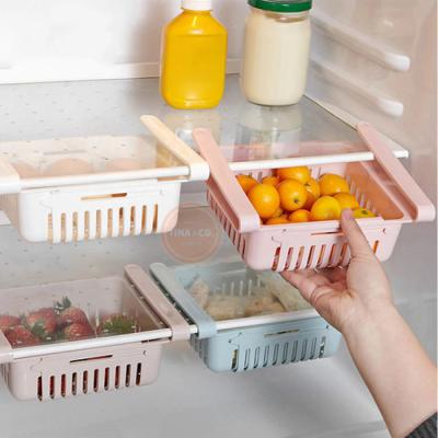 Canasto Organizador Colgante Para Heladera Extensible- Gris - 718